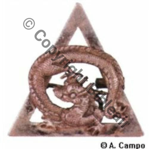 41.3  3eDRILLE  Fab LOC AJOURE Dragon relief PETITE TETE Src.A.CAMPO 